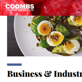 Web Design for Coombs Catering