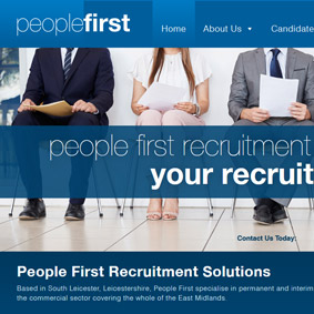 Web Design for People First Recruitment